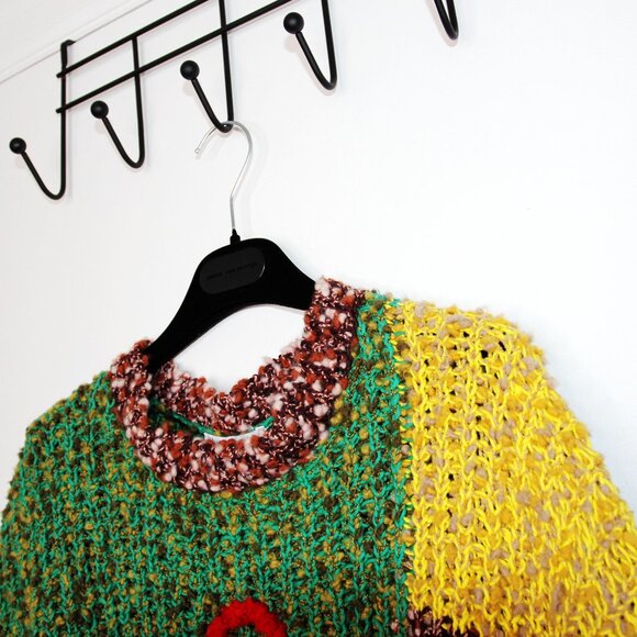 BNWT AW21 J.W.ANDERSON ANCHOR PATCHWORK SWEATER L - Picture 4 of 12